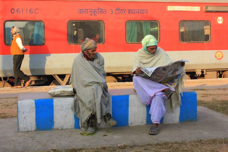 A train station in rural Rajasthan