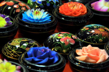 soap flowers at chiang mai night market